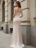 Satin Spaghetti Straps Ruched Sweetheart Bridesmaid Dresses