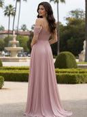Pleated Off Shoulder Chiffon Bridesmaid Dresses