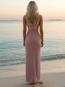 Pleated Spaghetti Straps Satin Bridesmaid Dresses with Slit