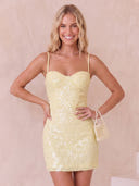 Satin Spaghetti Straps Mermaid Sleeveless Sequin Short Homecoming Dresses