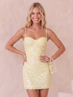 Satin Spaghetti Straps Mermaid Sleeveless Sequin Short Homecoming Dresses