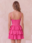 Satin A Line Sweetheart Sleeveless Tiered Corset Short Homecoming Dresses
