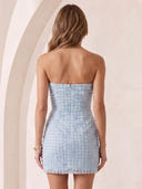 Satin Mermaid Strapless Sleeveless Short Homecoming Dresses