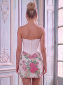Satin Mermaid Sleeveless Strapless Corset Sequin Short Homecoming Dresses