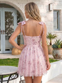 Sequins A Line Sweetheart Homecoming Dresses with Bow