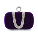 Geometric Delicated Beadings Sparkly Velvet Hand Bags