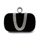 Geometric Delicated Beadings Sparkly Velvet Hand Bags
