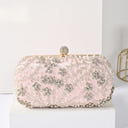 Classic Beadings Geometric Delicated Rhinestone Elegant Hand Bags