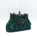 Glitter Rhinestone Geometric Delicated Embroidery Hand Bags