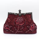 Glitter Rhinestone Geometric Delicated Embroidery Hand Bags