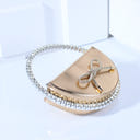 Delicated Glitter Rhinestone Beadings Bow Hand Bags