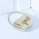 Delicated Glitter Rhinestone Beadings Bow Hand Bags