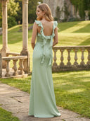 Satin Mermaid Cowl Neck Spaghetti Straps Bridesmaid Dresses