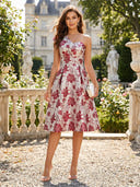 Satin One Shoulder A Line Tea Length Cocktail Dresses