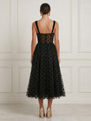 Tulle A Line Sweetheart Sleeveless Midi Cocktail Dresses
