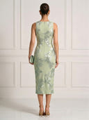 Mermaid Boat Neck Sleeveless Midi Length Cocktail Dresses