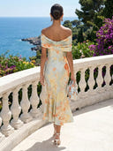 Mermaid Off Shoulder Sleeveless Midi Length Cocktail Dresses