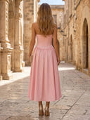 Satin A Line Strapless Maxi Cocktail Dresses with Bow