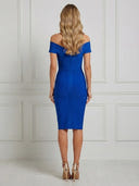 Satin Mermaid Off Shoulder Maxi Cocktail Dresses