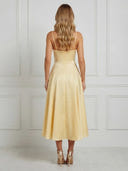 Satin A Line Sweetheart Spaghetti Straps Maxi Cocktail Dresses