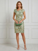 Sequin Mermaid Asymmetric Neck Short Cocktail Dresses
