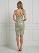 Sequin Mermaid Asymmetric Neck Short Cocktail Dresses