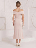 Satin Mermaid Off Shoulder Maxi Cocktail Dresses