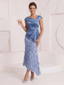 Satin Mermaid Off Shoulder Maxi Cocktail Dresses