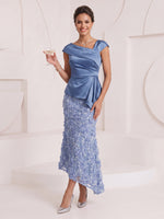 Satin Mermaid Off Shoulder Maxi Cocktail Dresses