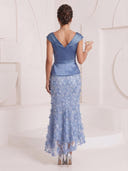 Satin Mermaid Off Shoulder Maxi Cocktail Dresses