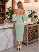 Jacquard Mermaid Off Shoulder Maxi Cocktail Dresses