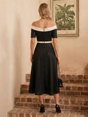 Sequin A Line Off Shoulder Long Cocktail Dresses