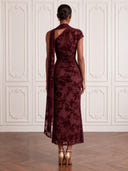 Flower Cocktail Dresses Tea Length One Shoulder Party Dance Wedding Guest