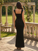 Satin Mermaid Long Evening Dresses with Sequin