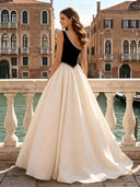 Satin One Shoulder A Line Long Evening Dresses