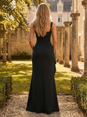 Satin Mermaid Long Evening Dresses with Slit