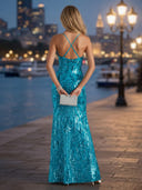 Sequin Mermaid Long Evening Dresses with Slit