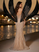 Strapless Mermaid Long Evening Dresses with Beading