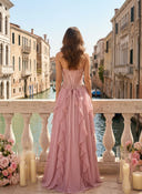 Chiffon Strapless A Line Long Evening Dresses