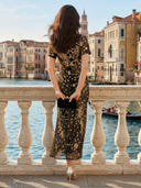 Sequin Crew Neck Mermaid Long Evening Dresses