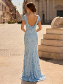 Jewel Mermaid Long Floral Evening Dresses with Slit