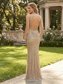 Sequin Halter Mermaid Long Evening Dresses