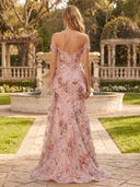 Tulle Off Shoulder Mermaid Long Evening Dresses with Slit