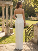 Chiffon Strapless Mermaid Long Evening Dresses