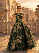 Ball Gown Sequin Round Neck Sleeveless Long Evening Dresses