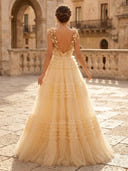 A Line Sweetheart Sleeveless Long Evening Dresses with Slit