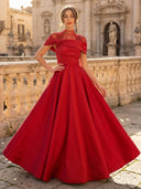 A Line High Neck Sleeveless Long Evening Dresses with Beads