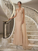 Mermaid One Shoulder Sleeveless Long Evening Dresses with Flower