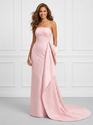 Mermaid Strapless Sleeveless Long Evening Dresses with Beads