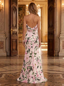 Satin Mermaid Strapless Sleeveless Long Evening Dresses with Slit